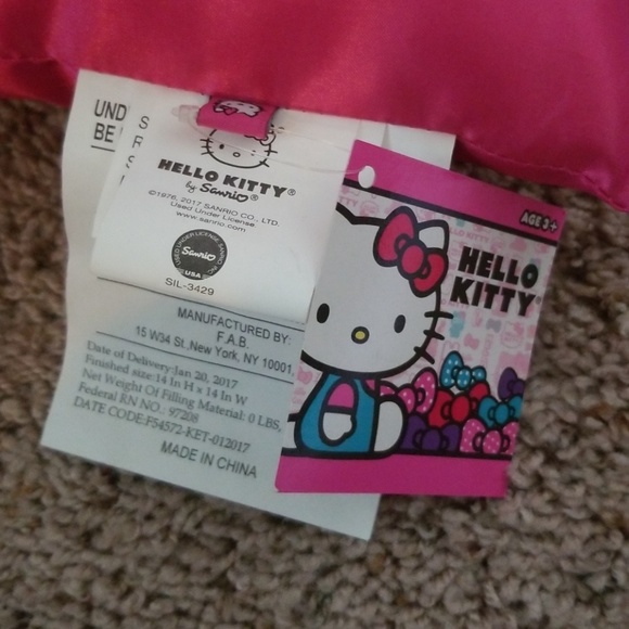 Pink Hello Kitty Pillow.  NEW WITH TAGS - Picture 2 of 5